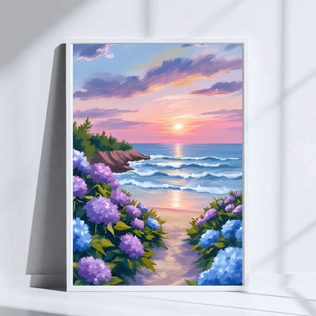 Affiche Été de Nouvelle-Angleterre | Peinture de plage d'h (Créateur téléchargé)