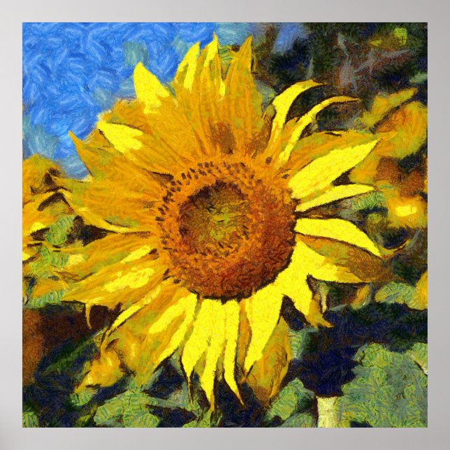 Affiche Été De Tournesols Style Artistique (Devant)