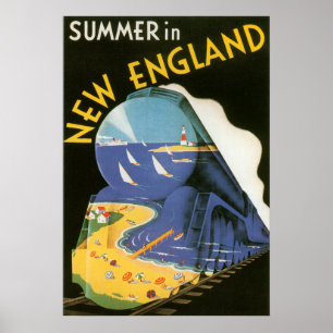 Affiche Été En Nouvelle-Angleterre (toile)