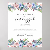 Eté Jardin Aquarelle Floral signe débranché