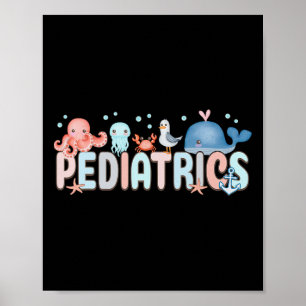 Affiche Eté Mer Animal Pediatrics Infirmière Peds Rn Pedia