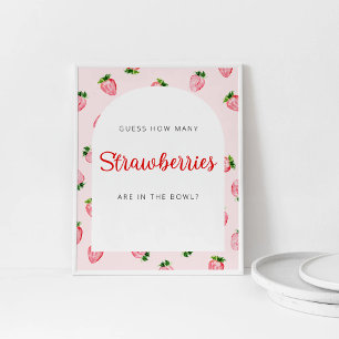 Affiche Été : Nombre de Baby showers de fraises