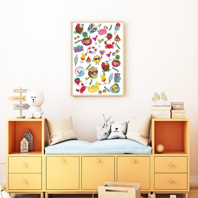 Affiche Été Nursery | Affiche Chambre Enfants (Créateur téléchargé)