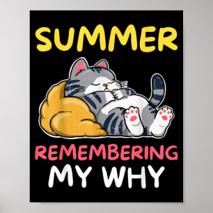 Affiche Été Se Souvenant Pourquoi La Pause Été Du Chat End