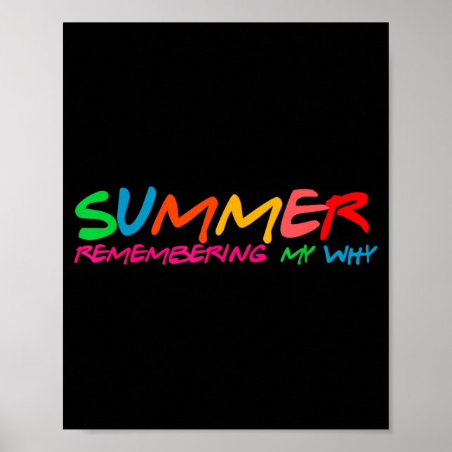 Affiche Été se souvenant pourquoi vacances d'enseignant ré (Devant)
