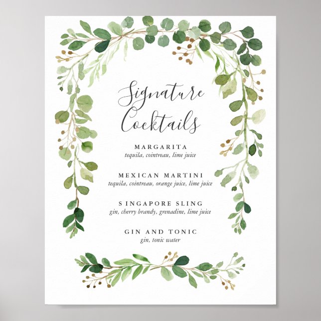 Affiche Eté | Signature Menu Cocktail Signe (Devant)