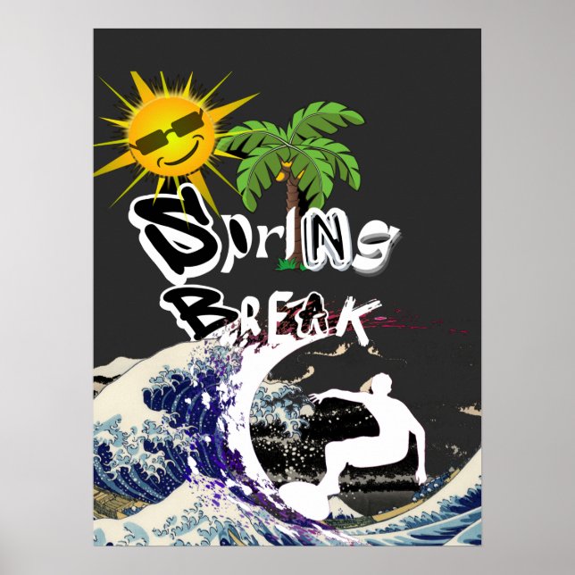 Affiche Été vintage Spring Break (Devant)