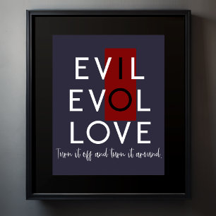 Affiche Éteins l'amour du commutateur caché du mal