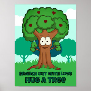 Affiche Étendez Votre Amour, Enlacez Un Arbre