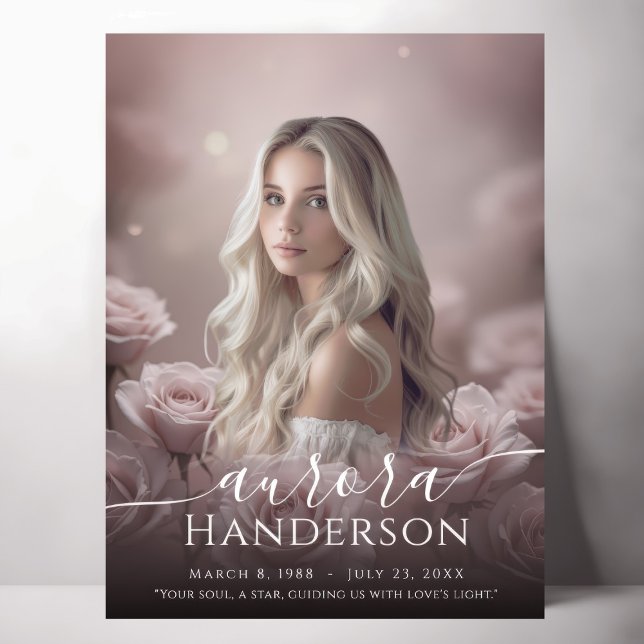 Affiche Eternal Love - Rose Celebration of Life Sign (Créateur téléchargé)