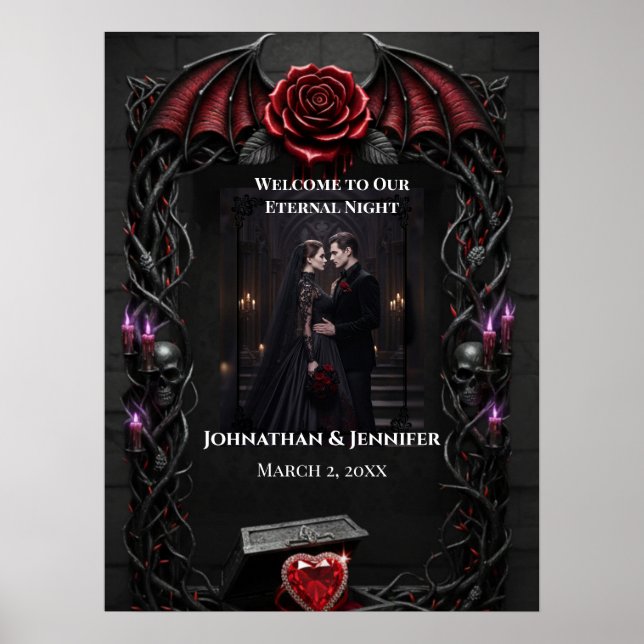 Affiche Eternal Night Gothic Vampire Wedding Dark Romance (Devant)