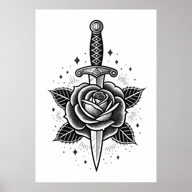 Affiche Eternal Thorn : Classic Dagger Rose (Devant)