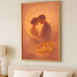 Affiche Eternal Union – Cosmic Romance Abstract Design