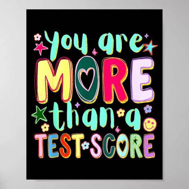 Affiche Êtes plus qu'un score de test drôle journée de tes (Devant)