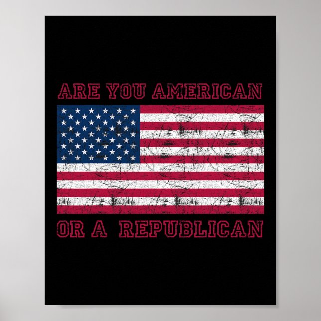 Affiche Êtes-vous Américain ou Républicain ? (Devant)