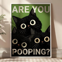 ÊTES-VOUS EN TRAIN DE FAIRE CACA? Chats noirs drôl