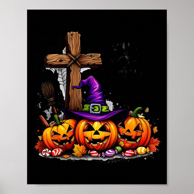 Affiche Êtes-vous Fall-o-ween Jésus Citrouille Drôle _1  (Devant)