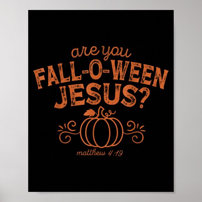 Affiche Êtes-vous Fall-o-ween Jésus Halloween Chrétien Bib (Devant)