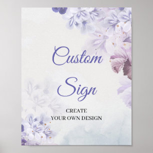 Affiche Ethéal ressort violet bleu poussiéreux rose pannea