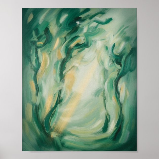 Affiche Ethereal Convergence: Sunlight Filtering Through t (Devant)