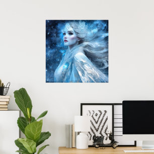 Affiche Ethereal Frozen Neige Queen Imaginaire Art