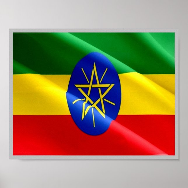 Affiche Ethiopia - Ethiopian Flag - (Devant)