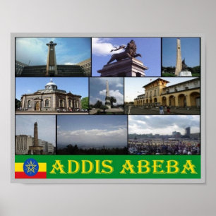 Affiche Ethiopie - Addis Abeba - Mosaïque -