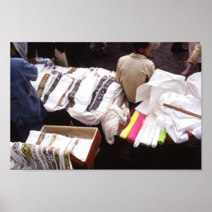 Affiche Ethiopie Textiles Matériaux de robe Addis-Abeba