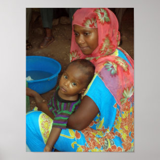 Affiche éthiopienne mère et enfant