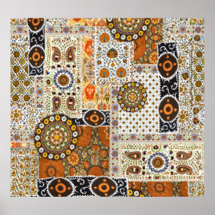 Affiche Ethnic Digital Abstrait : Motif sans faille