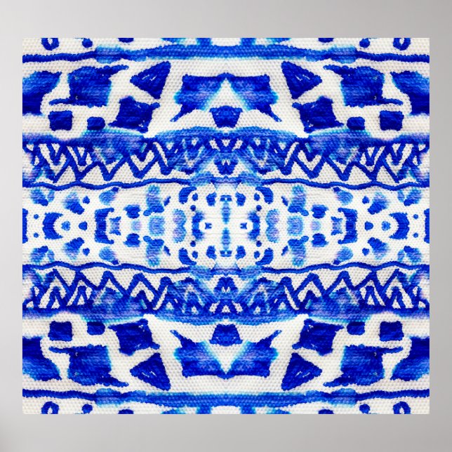 Affiche Ethnic Indigo Arrow Native Motifs (Devant)
