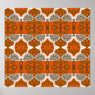 Affiche ethnie Abstraite : boho vintage à la mode.