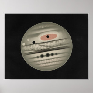 Affiche Etienne Leopold Trouvelot - The Planet Jupiter