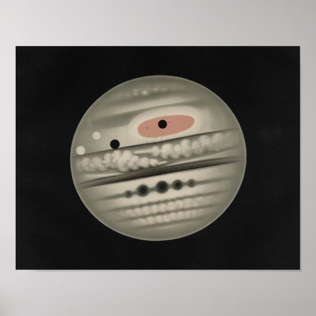 Affiche Etienne Leopold Trouvelot - The Planet Jupiter (Devant)