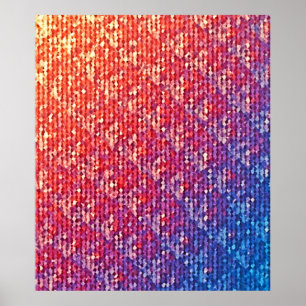 Affiche Étincelle de mosaïque émotionnelle vive