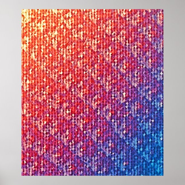 Affiche Étincelle de mosaïque émotionnelle vive (Devant)