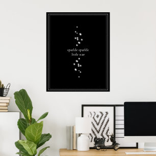 Affiche Étincelle Étincelle Little Star Black Starlight
