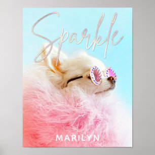 Affiche Étincelle Le Minuscule Chi   Glam personnalisé Amo