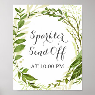 Affiche Étincelle Verte De Serrure Envoyer Hors Symbole Po