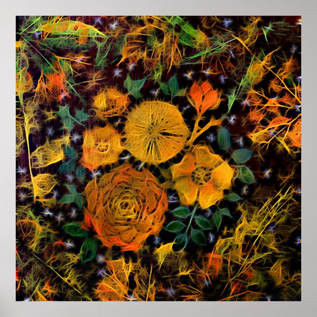 Affiche Étincelles florales (Devant)