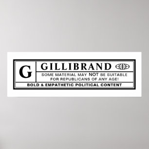 Affiche Étiquette d'avertissement Gillibrand