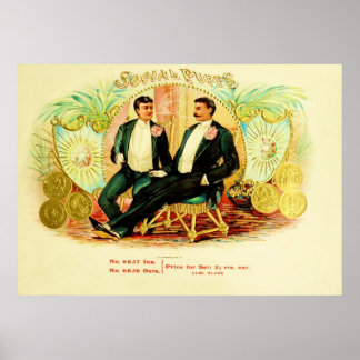 Affiche Étiquette de boîte à cigares vintage