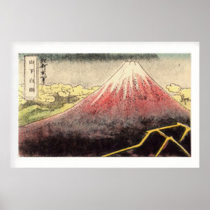 Affiche Étiquette de Boîte d'Allumettes Vintage Montagne R