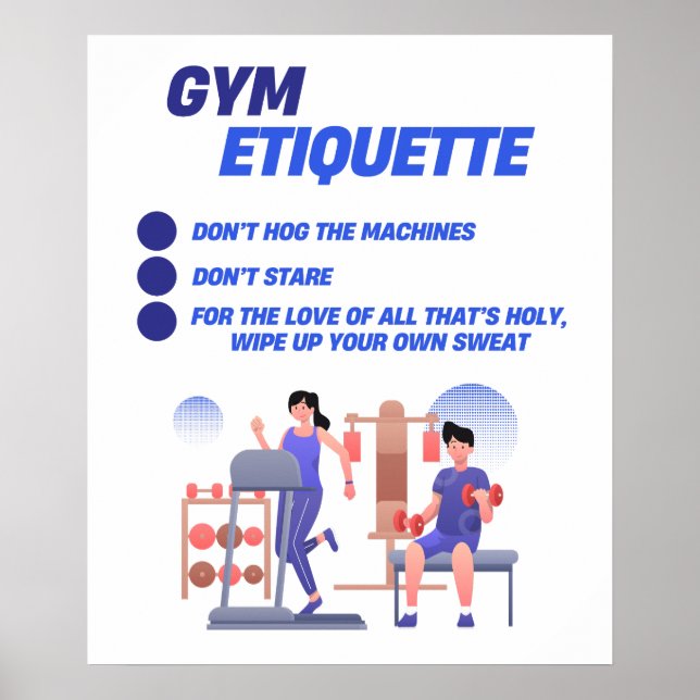 Affiche Étiquette de gymnase (Devant)