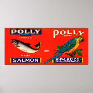 Affiche Étiquette de la marque Polly - Alaska