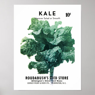 Affiche Étiquette de paquets Kale Seed