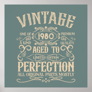 Affiche Étiquette de whisky personnalisée pour anniversair