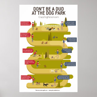 Affiche Etiquette du parc de chiens 101 Infographie