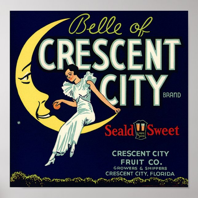 Affiche Étiquette Fruit vintage Imprimer (Devant)