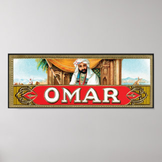 Affiche Étiquette Omar Cigar 2